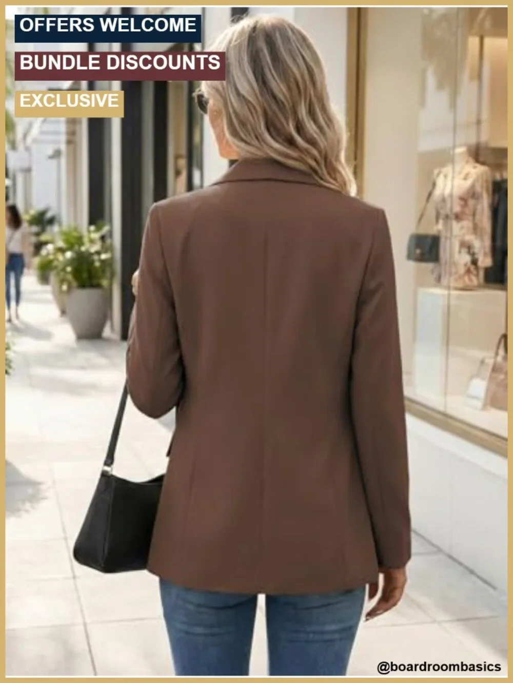 Casual Blazer Jacket - Lightweight Fully Lined Work Office Button Suit with
